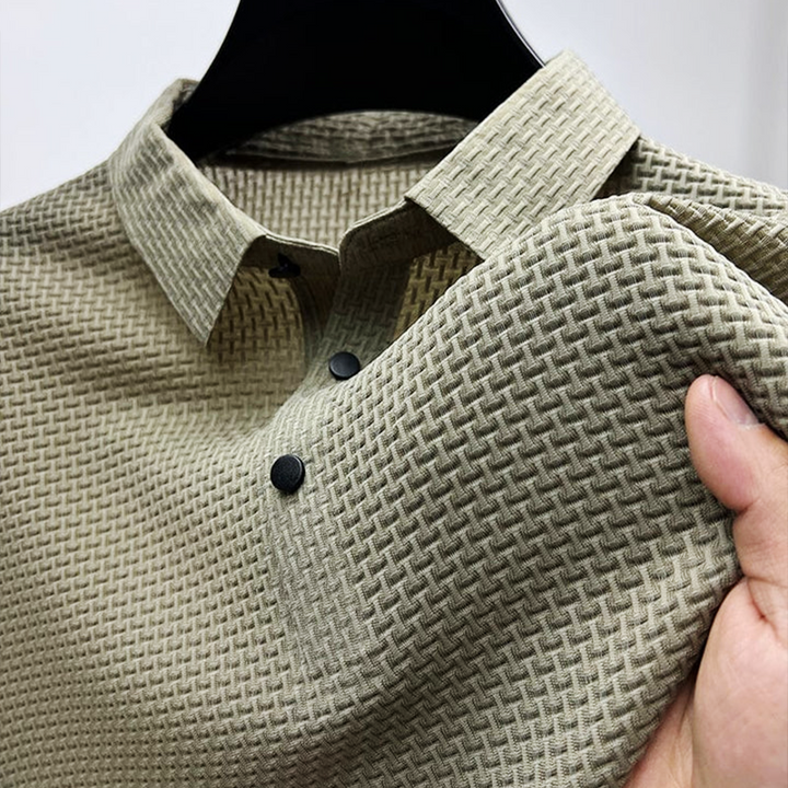 Theodore | Men's Classic Button Placket Casual Polo Shirt