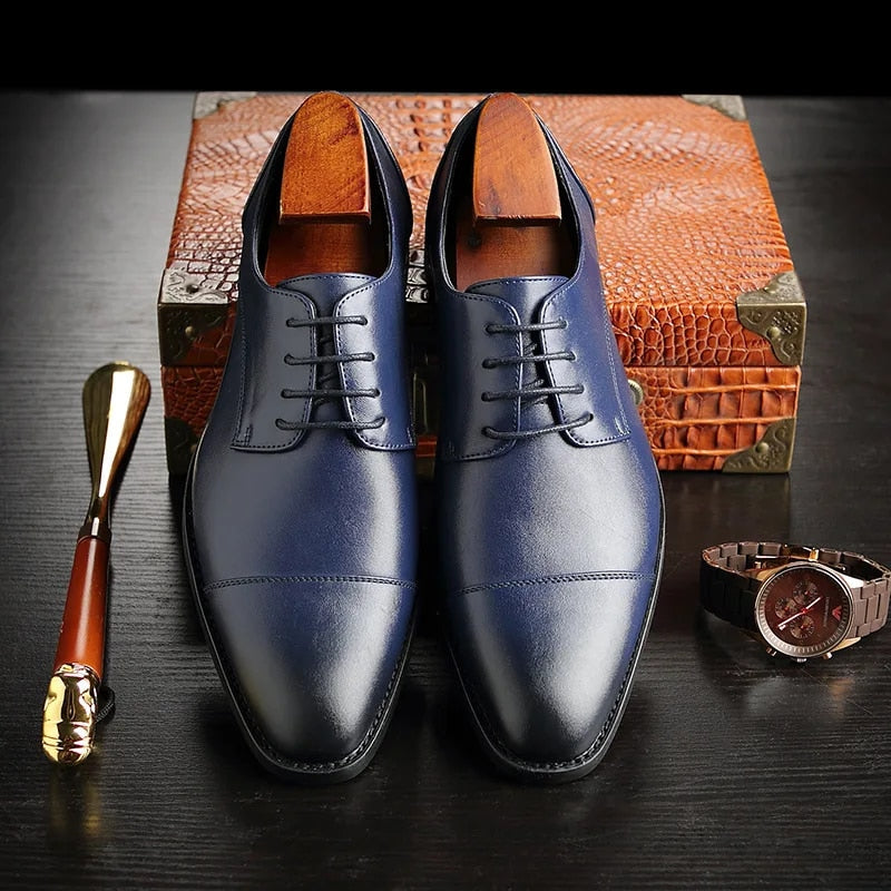 Theodore | Men's Formal Rounded Toe Lace-Up Dress Shoes