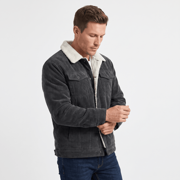 Torbin | Men's Borg-Lined Ribbed Pile Jacket