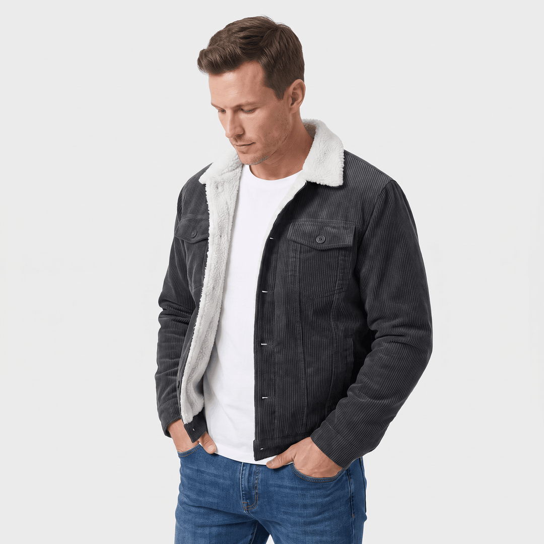 Torbin | Men's Borg-Lined Ribbed Pile Jacket