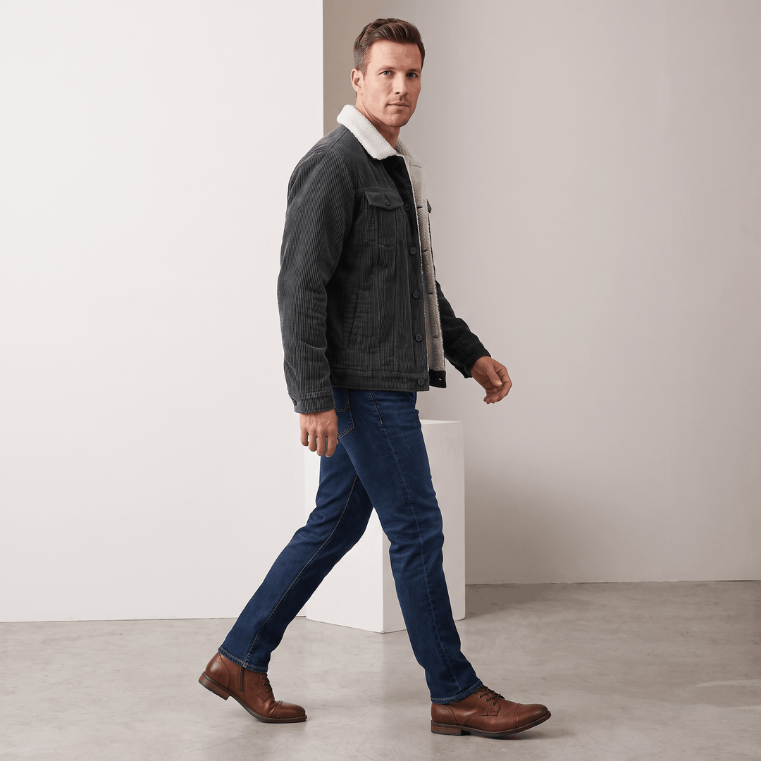 Torbin | Men's Borg-Lined Ribbed Pile Jacket