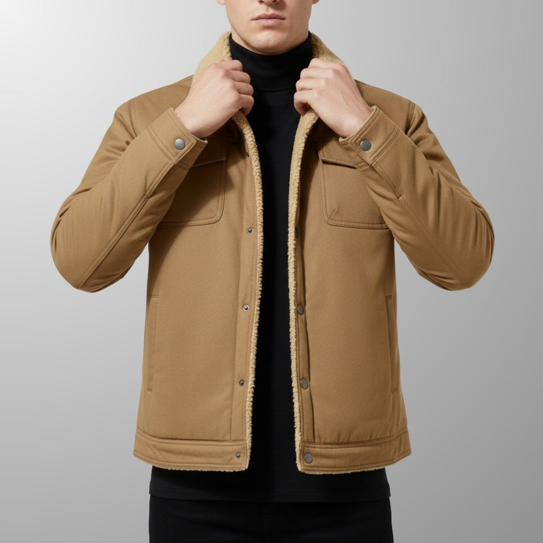 Uriah | Men's Borg-Lined Zip Bomber Jacket