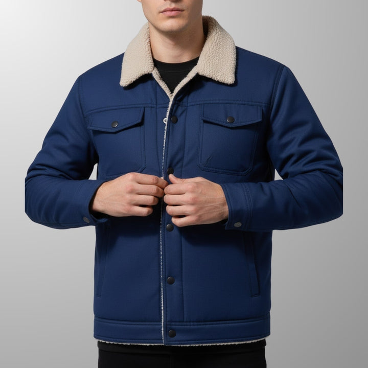 Uriah | Men's Borg-Lined Zip Bomber Jacket