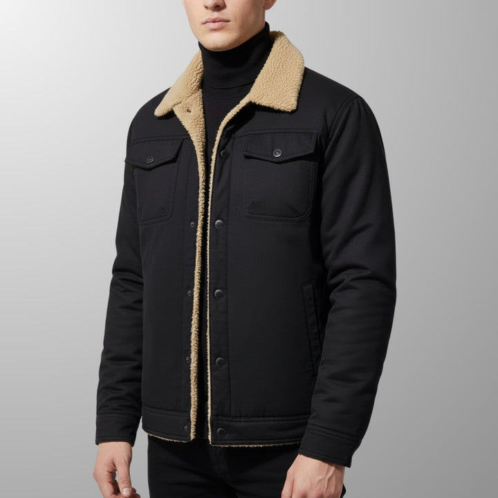 Uriah | Men's Borg-Lined Zip Bomber Jacket