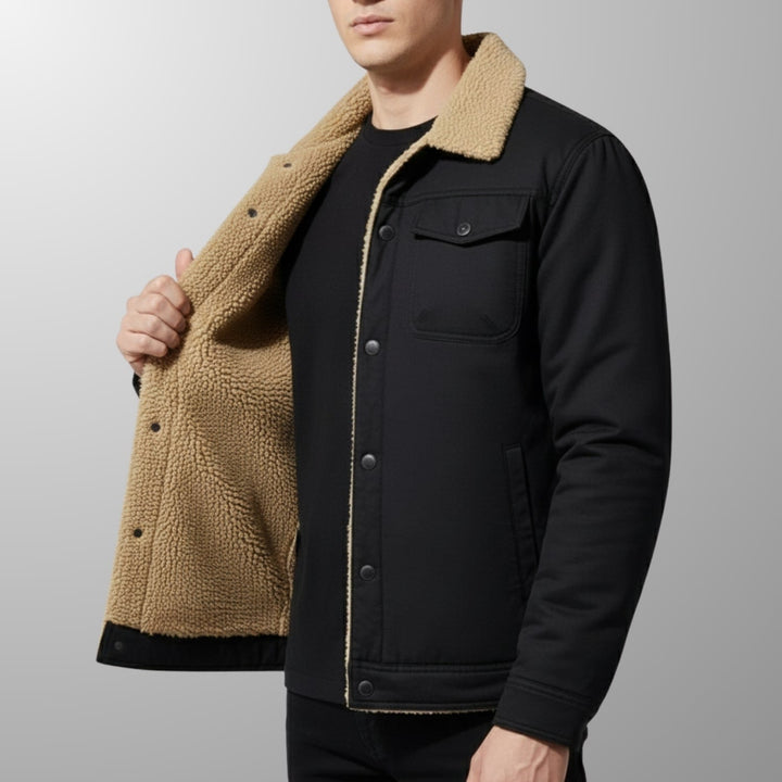 Uriah | Men's Borg-Lined Zip Bomber Jacket