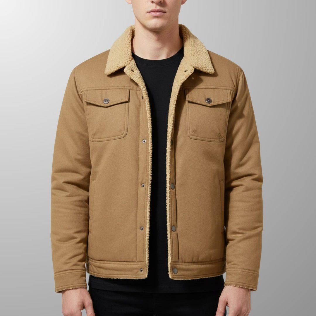 Uriah | Men's Borg-Lined Zip Bomber Jacket
