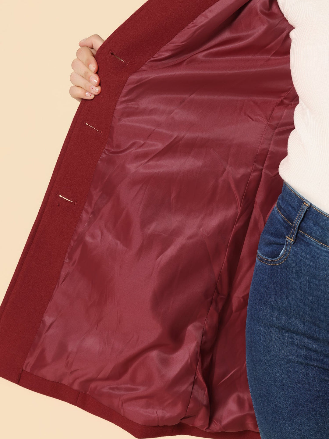 Gwenaelle | Women's Fit-and-Flare Coat with Pointed Collar
