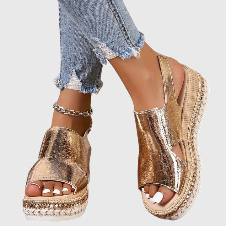 Veronica | Women's Cushioned Slip-Resistant Wedge Sandals