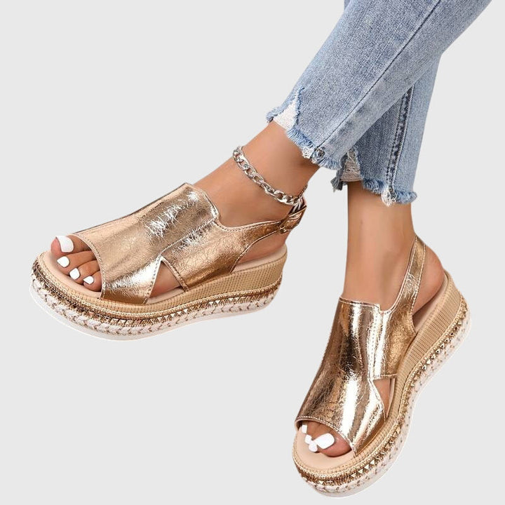 Veronica | Women's Cushioned Slip-Resistant Wedge Sandals