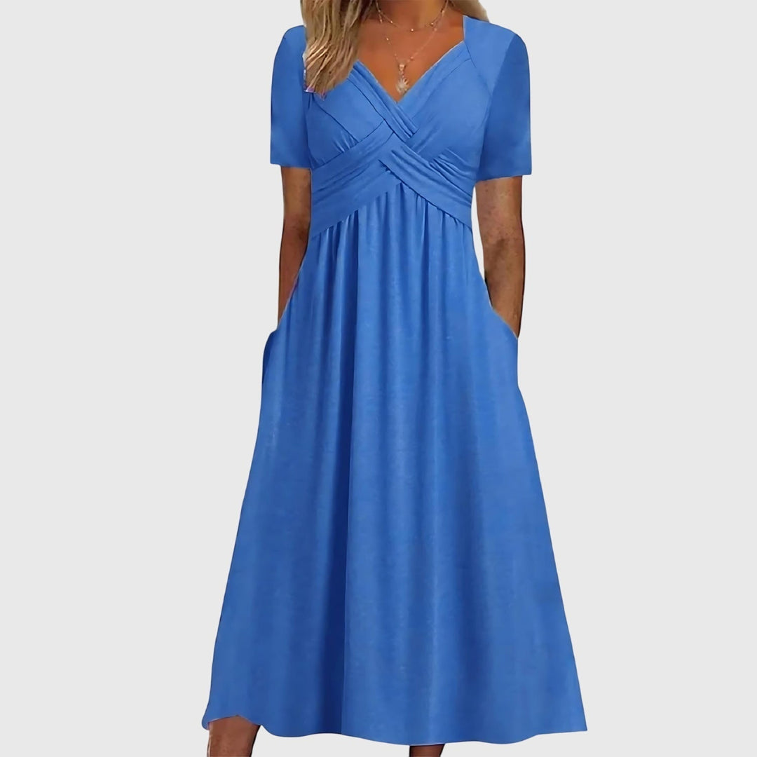 Viola | Women's A-Line Tummy Control Midi Dress