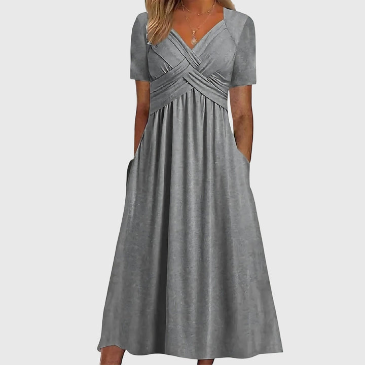 Viola | Women's A-Line Tummy Control Midi Dress