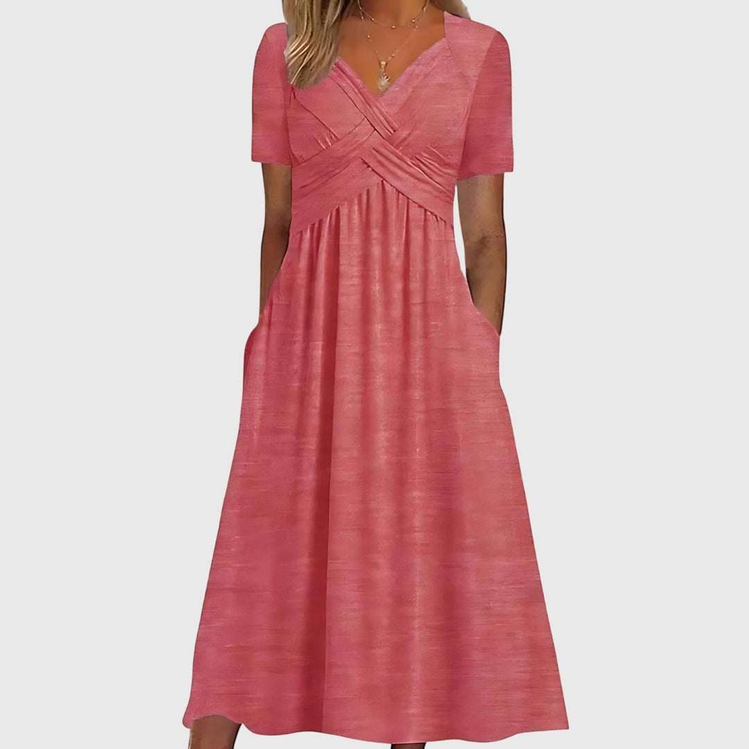Viola | Women's A-Line Tummy Control Midi Dress