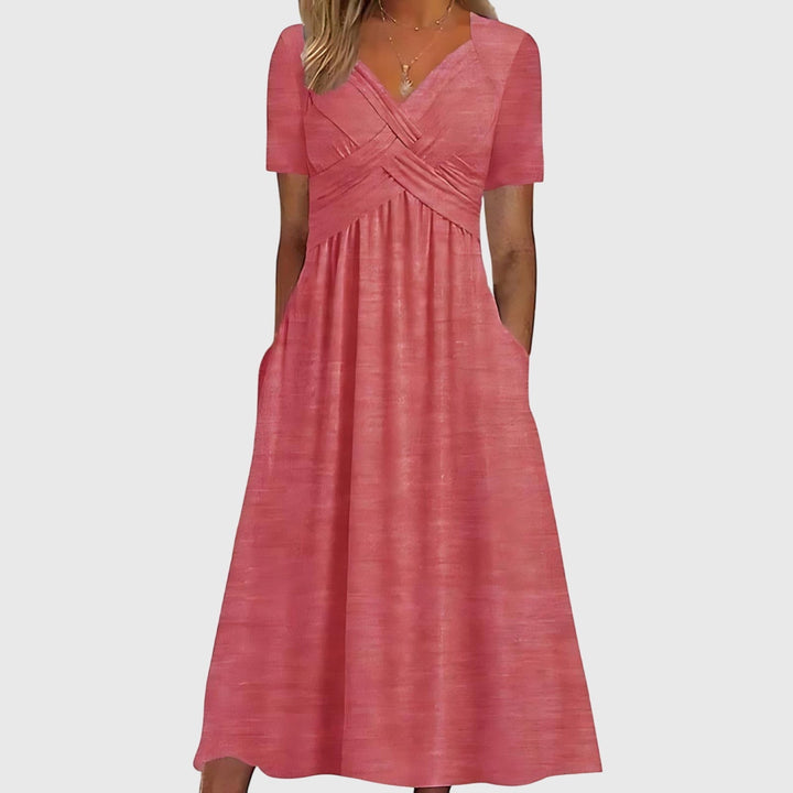 Viola | Women's A-Line Tummy Control Midi Dress
