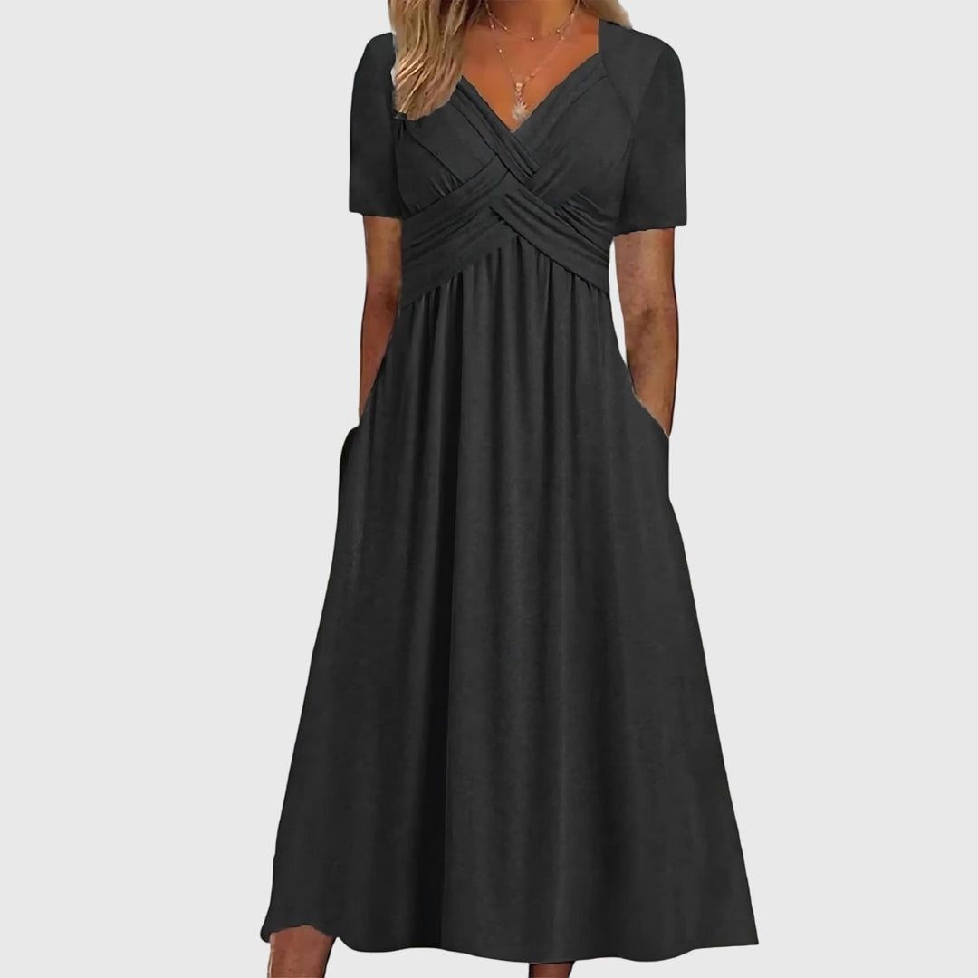 Viola | Women's A-Line Tummy Control Midi Dress