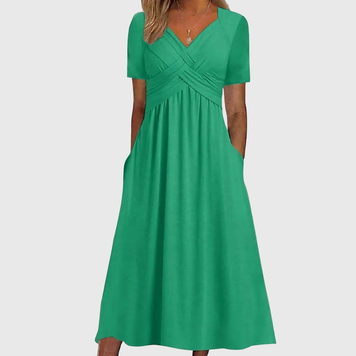 Viola | Women's A-Line Tummy Control Midi Dress
