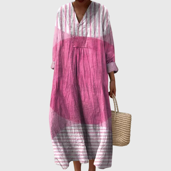 Vivienne | Women's Geometric Print Fluid Midi Dress
