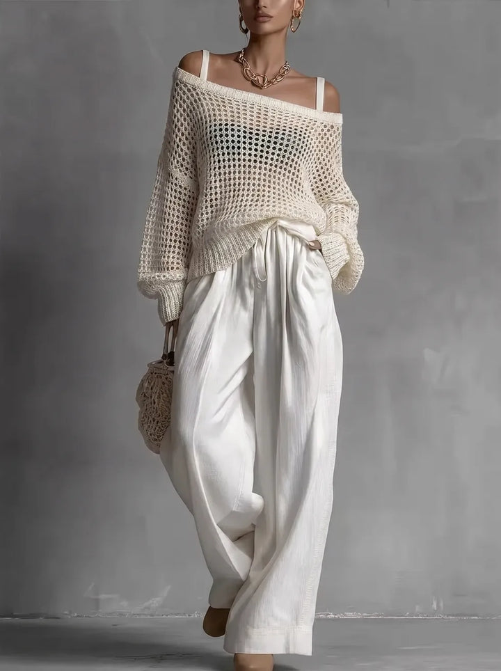Vivienne | Women's Off-Shoulder Wide-Leg Two-Piece Set