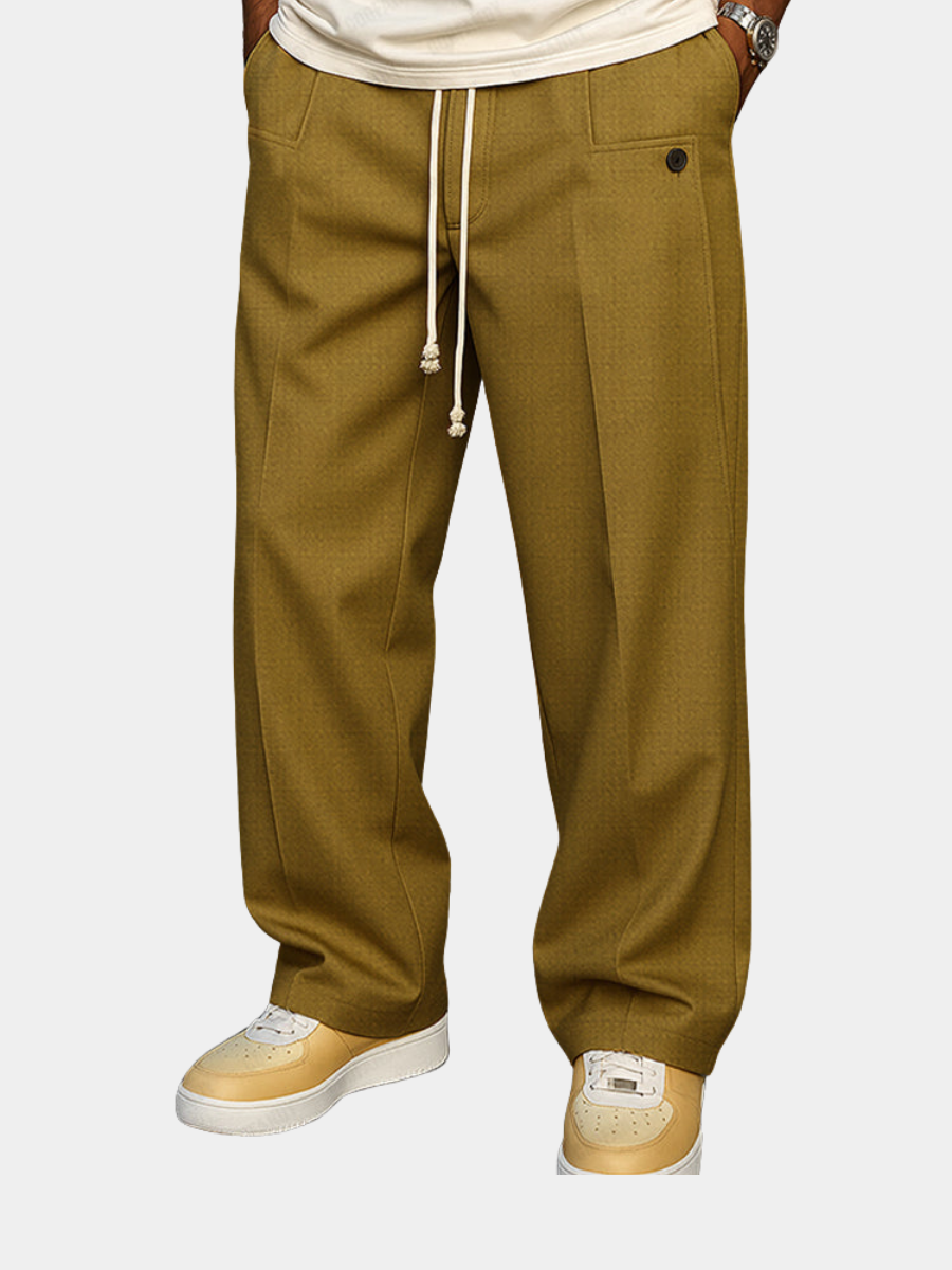 Walter | Men's Wide Leg Full Length Drawstring Lounge Pants