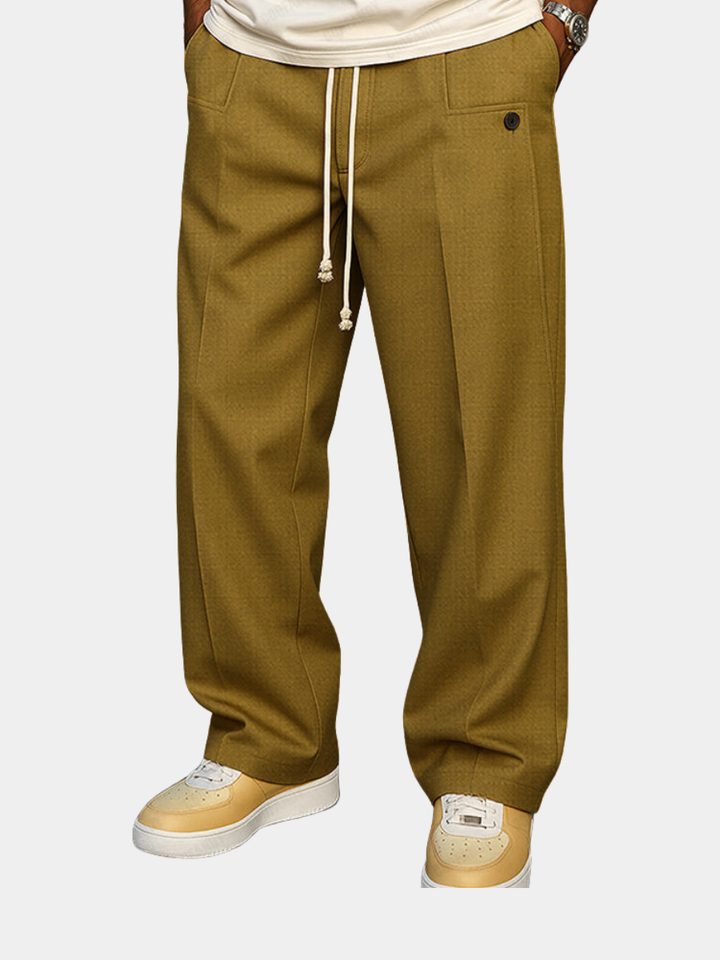 Walter | Men's Wide Leg Full Length Drawstring Lounge Pants
