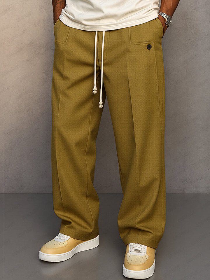 Walter | Men's Wide Leg Full Length Drawstring Lounge Pants