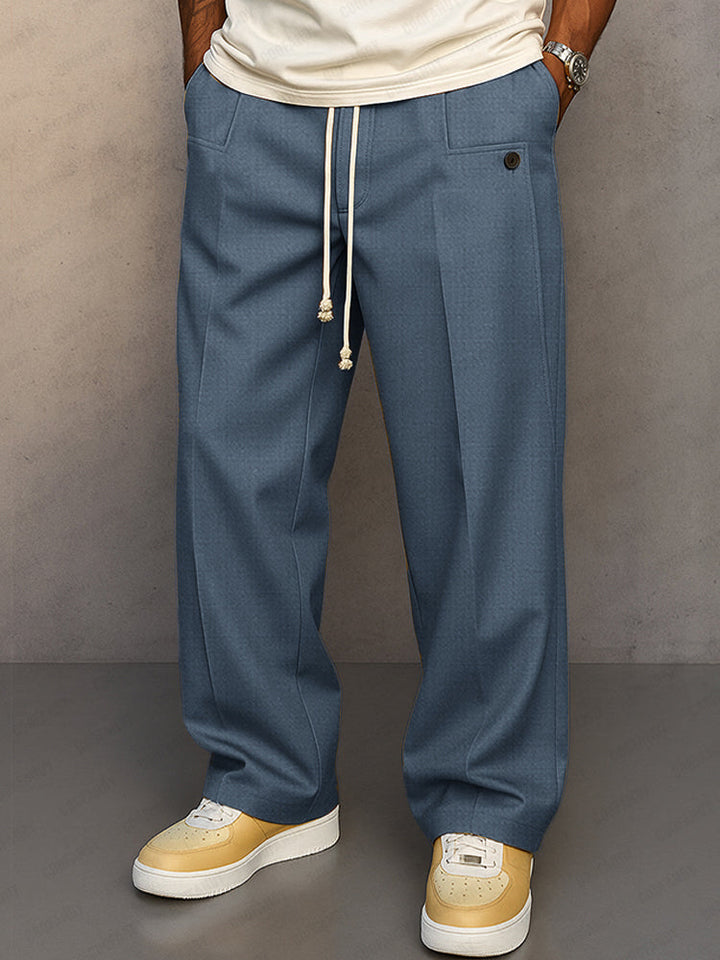 Walter | Men's Wide Leg Full Length Drawstring Lounge Pants