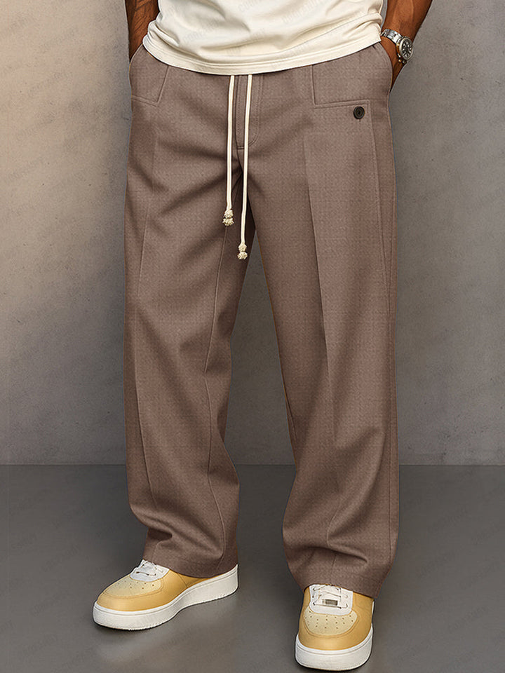 Walter | Men's Wide Leg Full Length Drawstring Lounge Pants