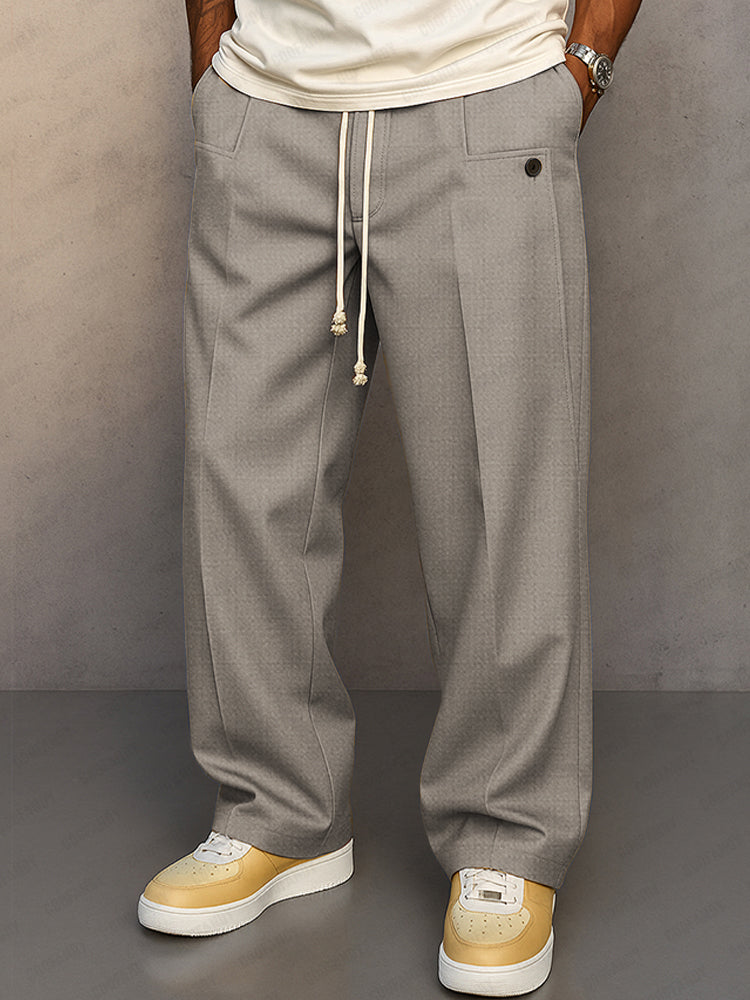 Walter | Men's Wide Leg Full Length Drawstring Lounge Pants
