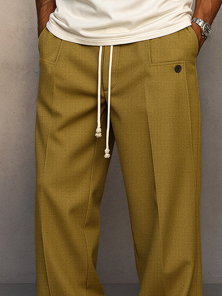 Walter | Men's Wide Leg Full Length Drawstring Lounge Pants