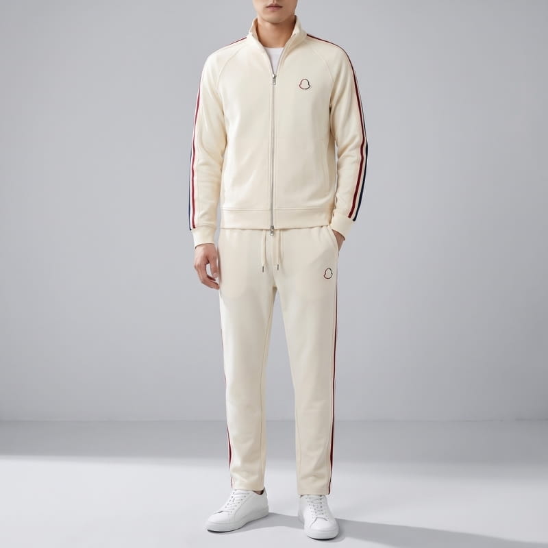 Wendell | Men's Side-Stripe Zip-Through Tracksuit Set