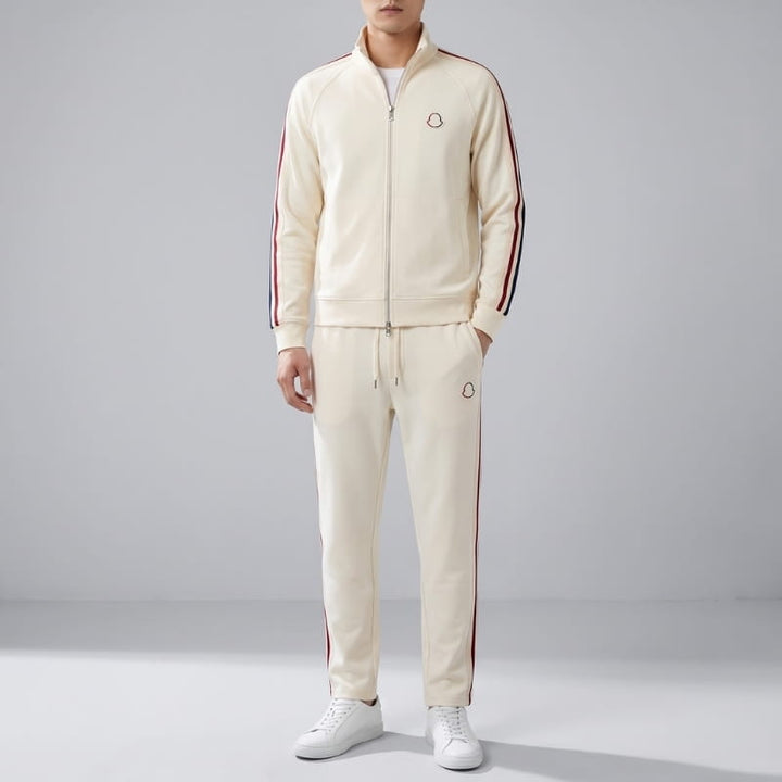 Wendell | Men's Side-Stripe Zip-Through Tracksuit Set
