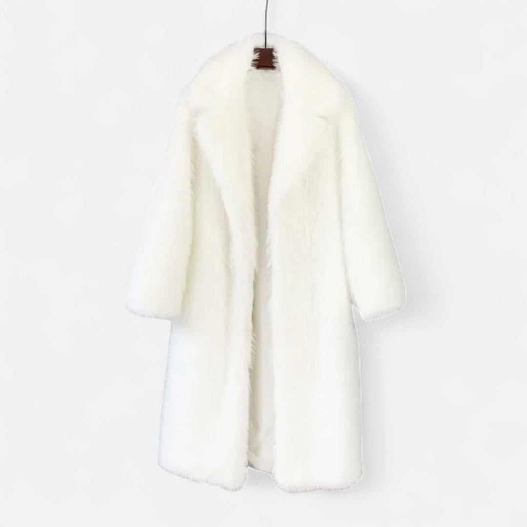 Women's Long Fur Coat with Full-Length Design