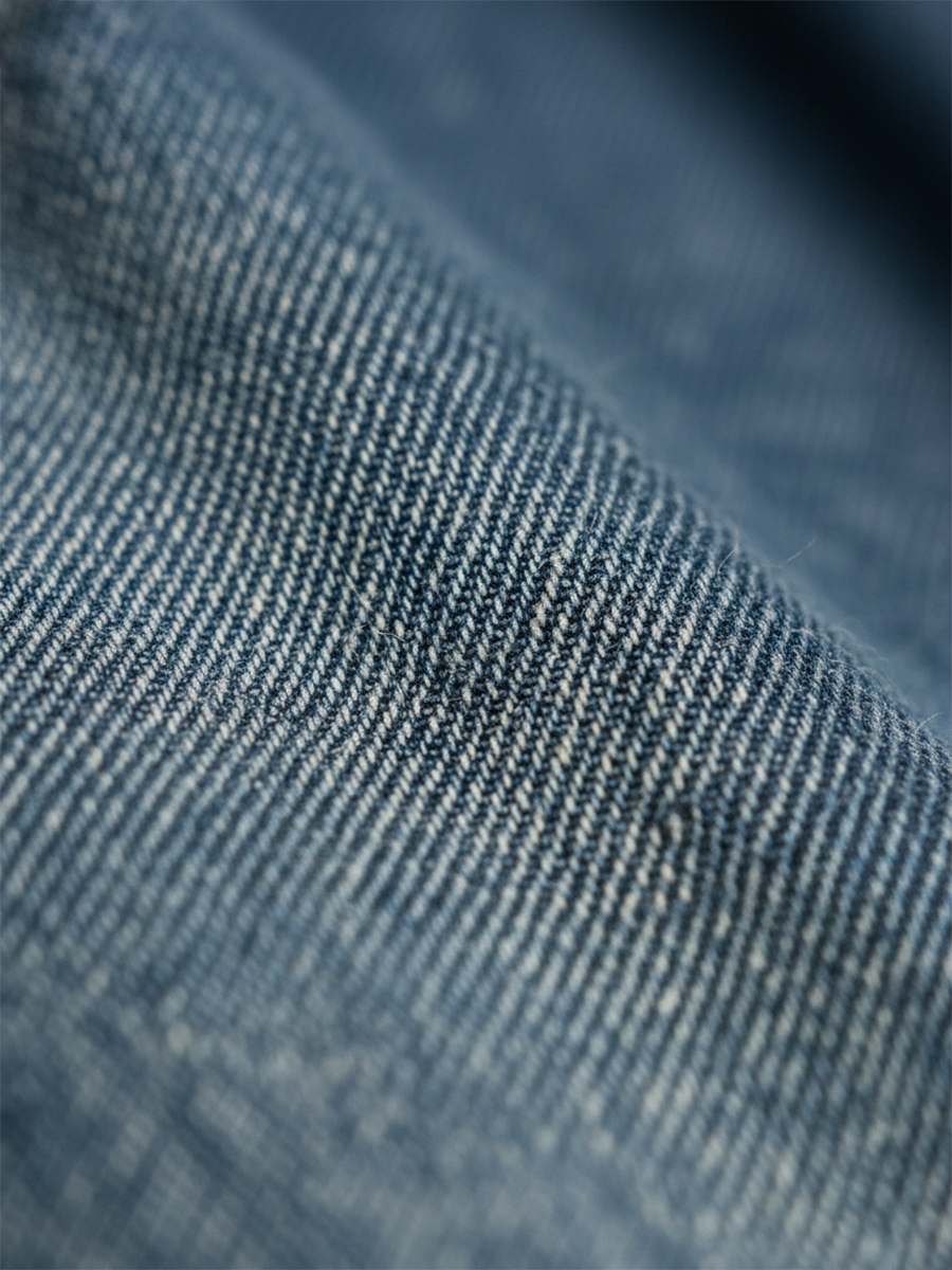 Wilhelmina | Women's Vintage Washed Denim-Look Flowing Maxi Dress