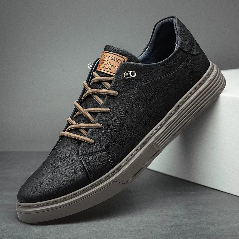 William | Men's Leather Low Top Casual Sneakers