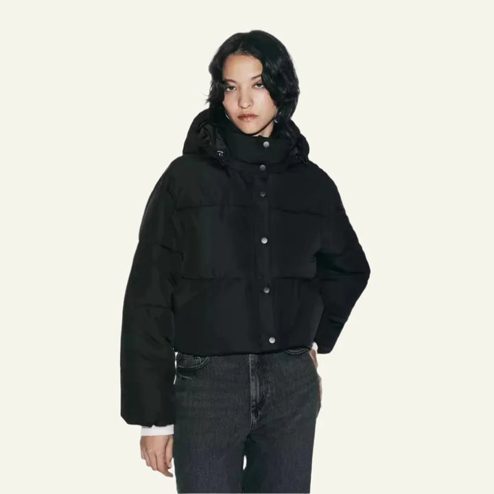 Coline | Women's Cropped Oversized Puffer with High Collar