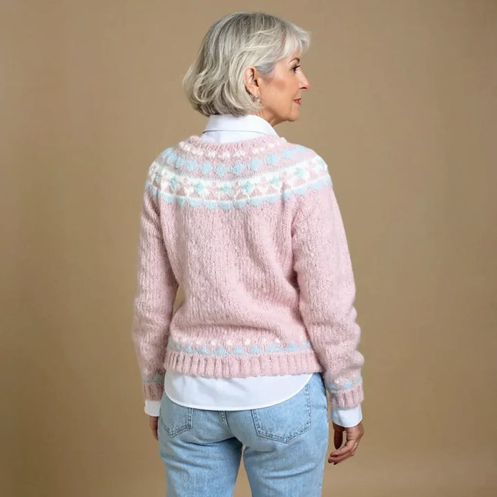 Berthe | Women's Fair Isle Button-Front Cardigan