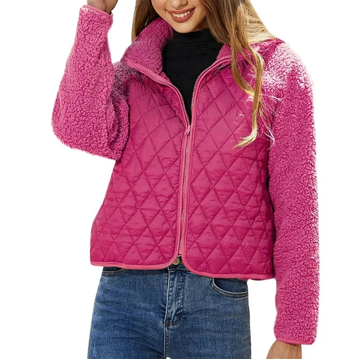 Hermine | Women's Colourblock Quilted and High-Pile Jacket