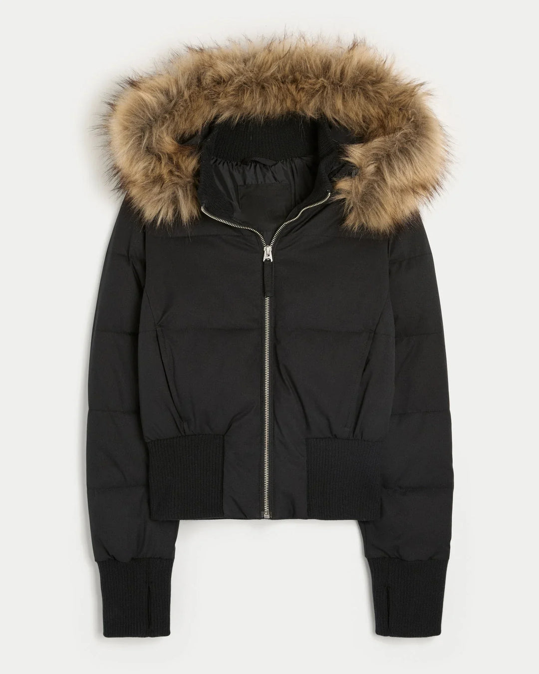 Jacqueline | Women's Cropped Puffer Jacket with Trimmed Hood
