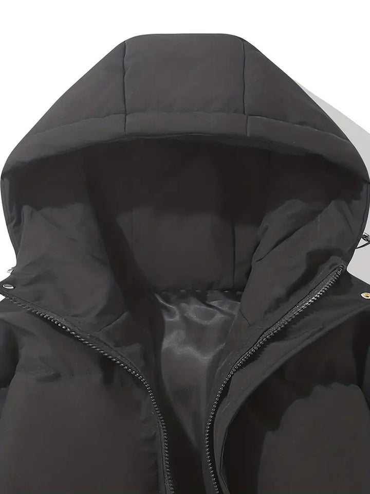 Brigitte | Women's Cropped Hooded Puffer with Oversized Body
