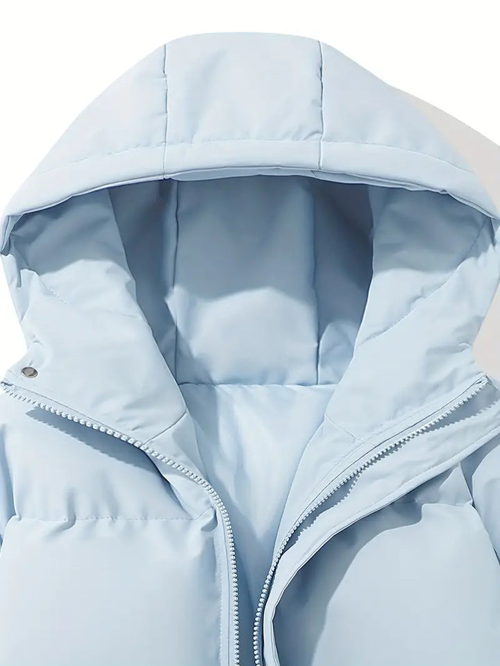 Brigitte | Women's Cropped Hooded Puffer with Oversized Body
