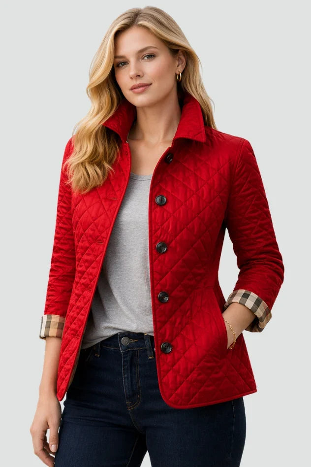 Blandine | Women's Diamond-Quilted Collarless Jacket