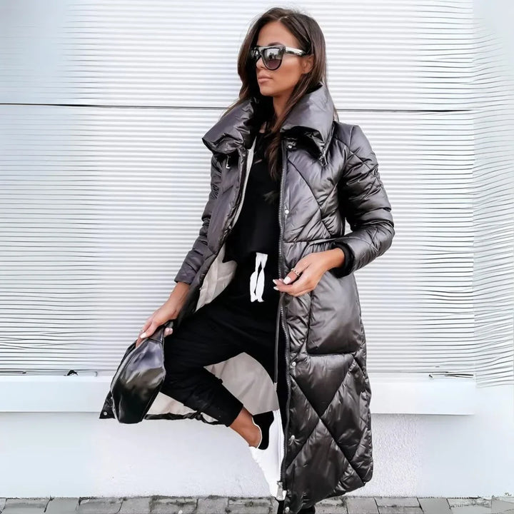 Violette | Women's Long Puffer Coat with Oversized Quilting
