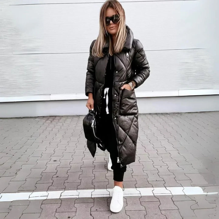 Violette | Women's Long Puffer Coat with Oversized Quilting