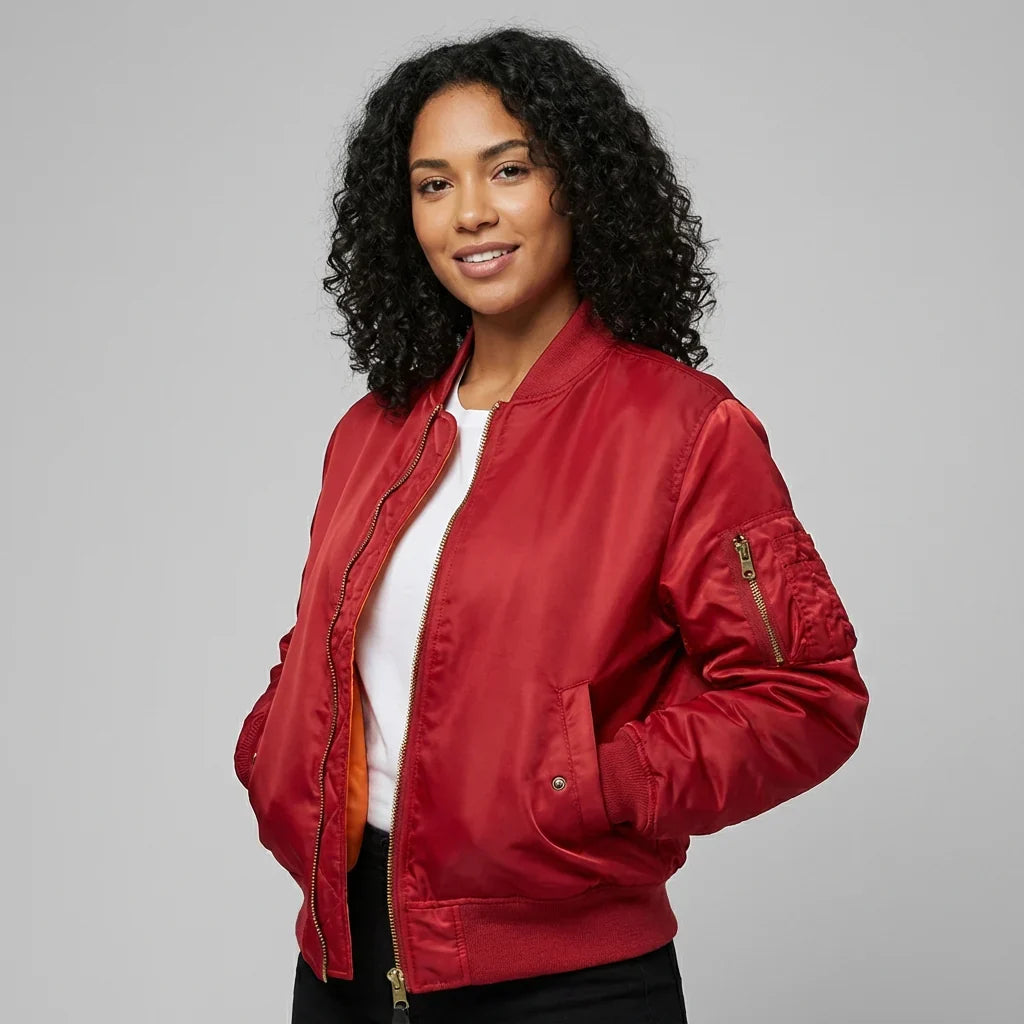 Yseult | Women's Bomber Jacket with Sleeve Pocket