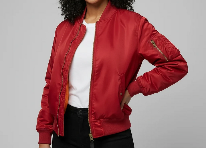 Yseult | Women's Bomber Jacket with Sleeve Pocket