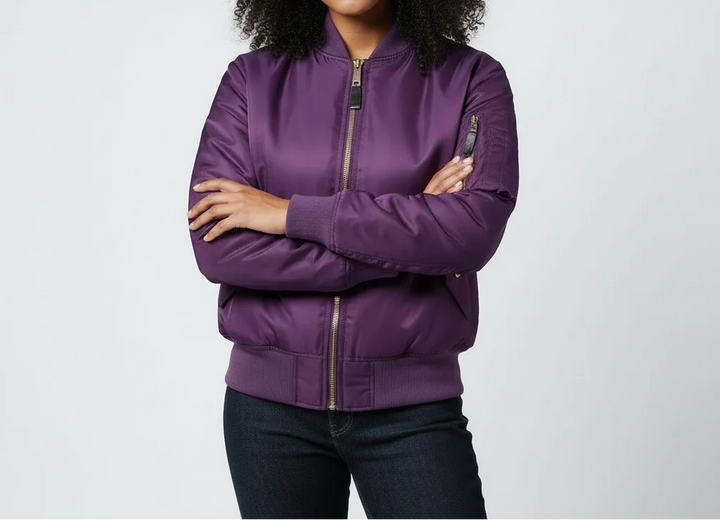 Yseult | Women's Bomber Jacket with Sleeve Pocket