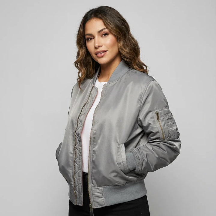 Yseult | Women's Bomber Jacket with Sleeve Pocket