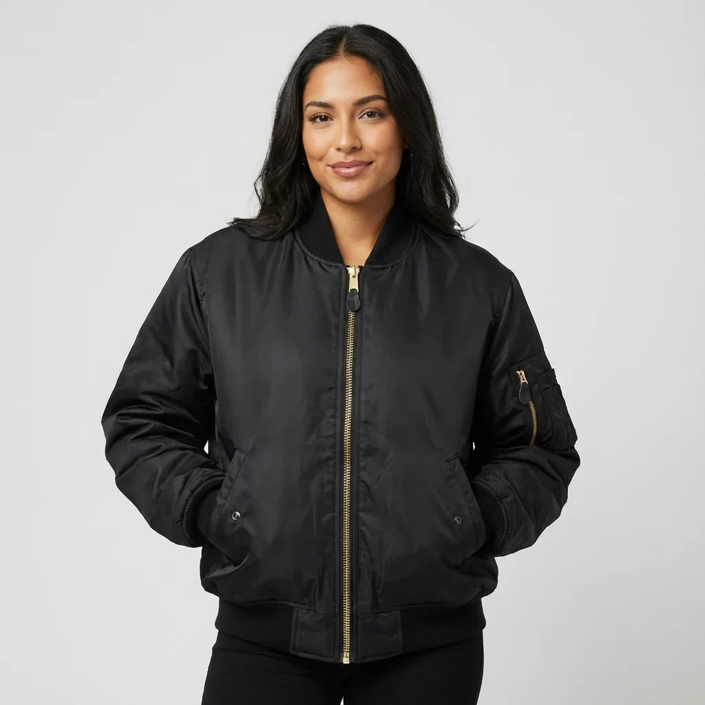 Yseult | Women's Bomber Jacket with Sleeve Pocket