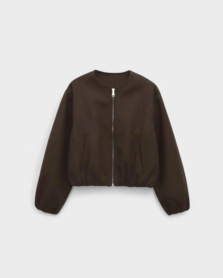 Josseline | Women's Cropped Bomber Jacket with Balloon Sleeves