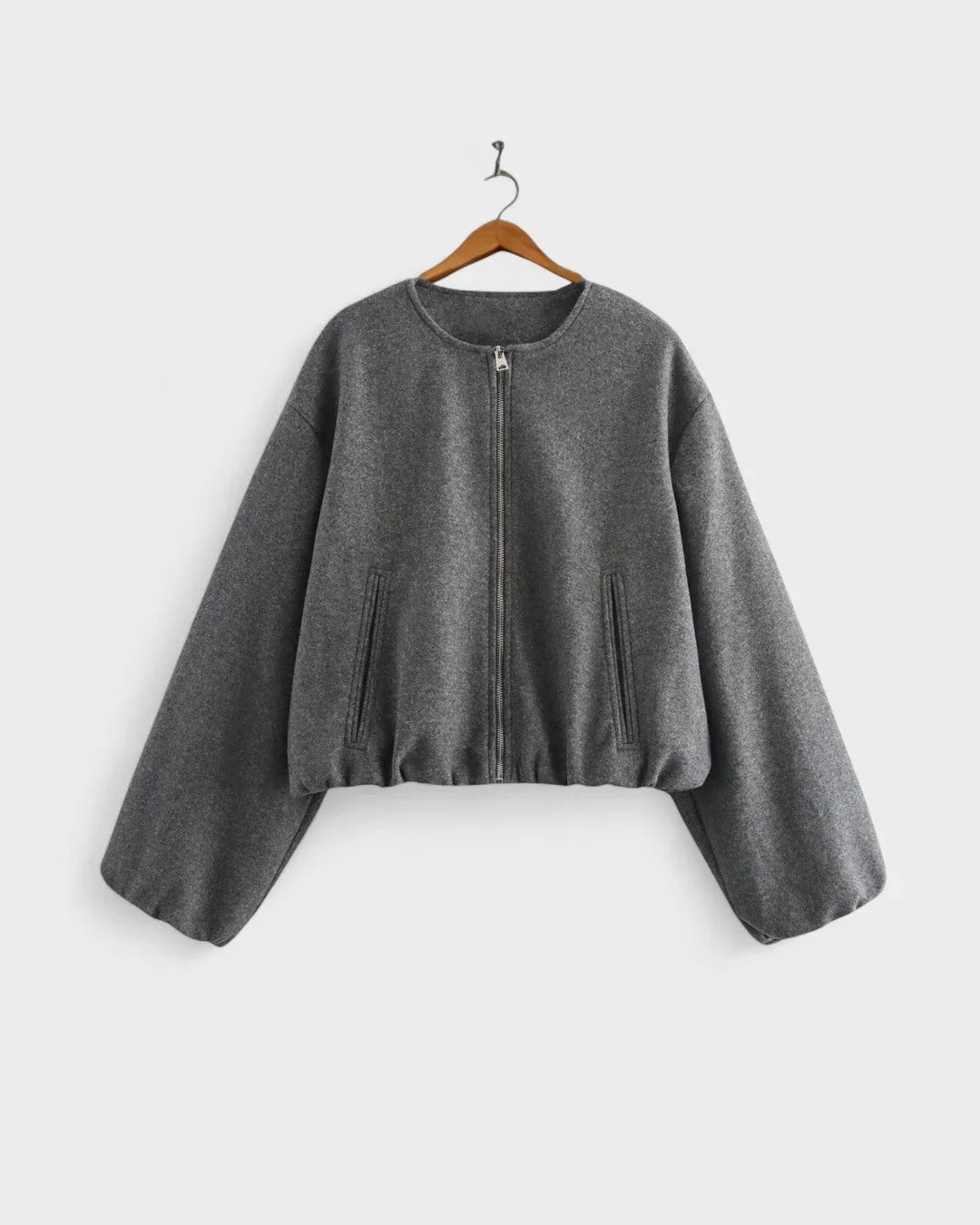 Josseline | Women's Cropped Bomber Jacket with Balloon Sleeves