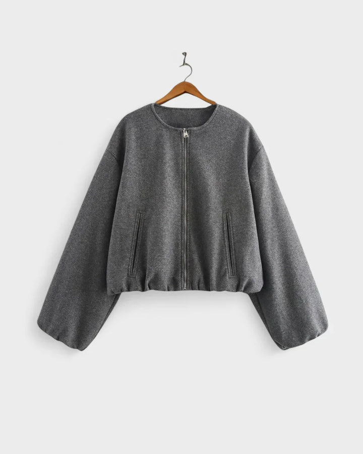 Josseline | Women's Cropped Bomber Jacket with Balloon Sleeves